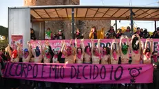 Manifestazione ’Non Una di Meno’ contro la violenza sulle donne Roma, 23 novembre 2024. ANSA/FABIO CIMAGLIA