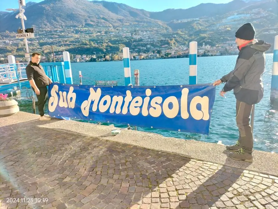 Il presepe subacqueo calato nel Sebino a Monte Isola