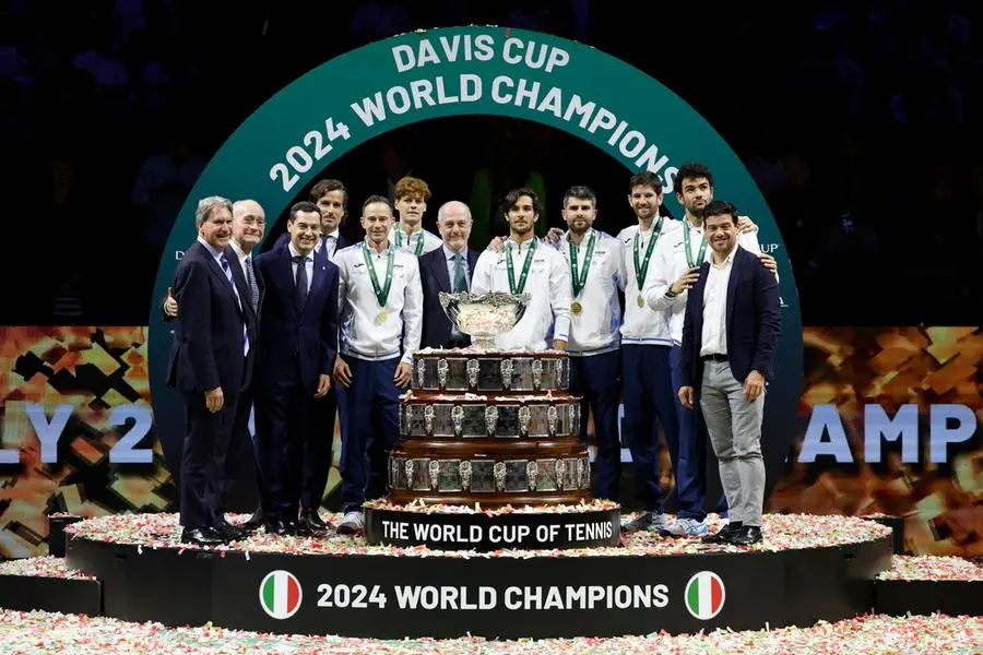 La gioia per la vittoria della Coppa Davis