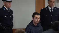Filippo Turetta, il giovane omicida di Giulia Cecchettin, stamane in aula della Corte di Assise per rispondere alle domande del pubblico ministero e dei difensori della famiglia Cecchettin, Venezia 25 ottobre 2024. ANSA/ANDREA MEROLA