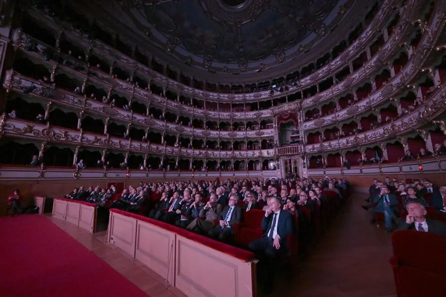 ECONOMIA BRESCIA TEATRO GRANDE OSCAR DEI BILANCI 2024 NELLA FOTO FASI DELLA MANIFESTAZIONI SALA 28/11/2024 newreporter©favretto