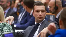 epa11718765 Chairman of the right-wing 'Patriots for Europe' group, Jordan Bardella during a plenary session of the European Parliament in Brussels, Belgium, 13 November 2024. EPA/OLIVIER HOSLET