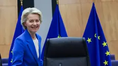 epa11756029 European Commission President Ursula Von der Leyen at the start of the College meeting of the European Commission in Brussels, Belgium, 04 December 2024. EPA/OLIVIER HOSLET