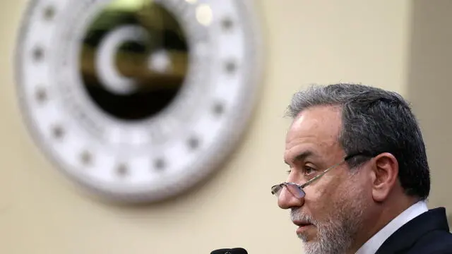 epa11752941 Iranian Minister of Foreign Affairs Abbas Araghchi attends a joint press conference with his Turkish counterpart after their meeting in Ankara, Turkey, 02 December 2024. EPA/NECATI SAVAS