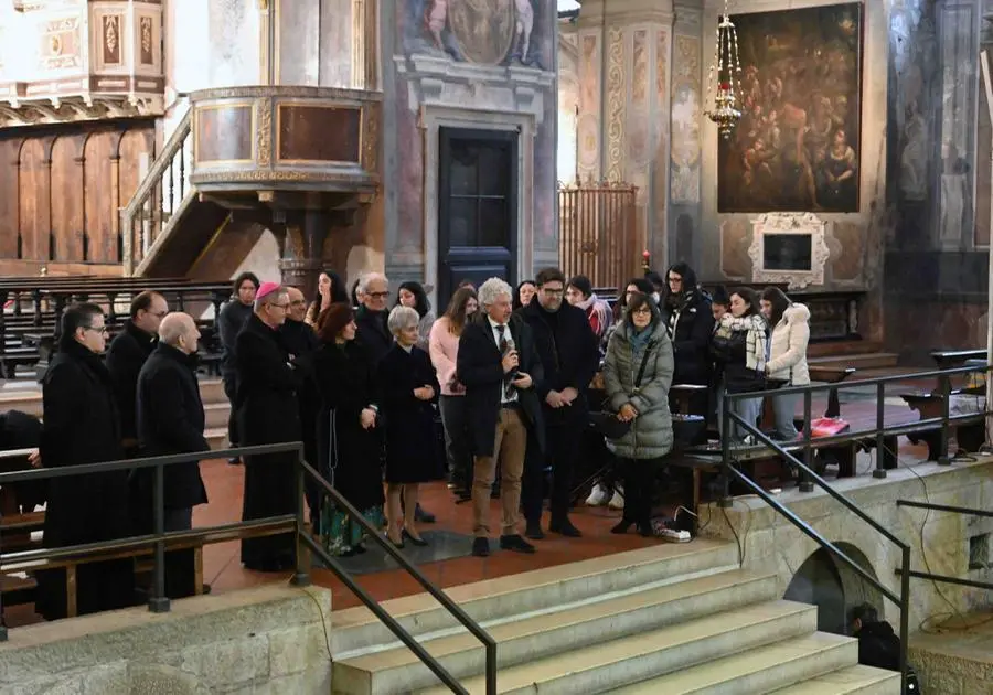 CRONACA BRESCIA DUOMO VECCHIO INAUGURAZIONE MOSTRA PRESEPI MCL PER CARINI 07-12-2024 MARCO ORTOGNI NEW EDEN GROUP