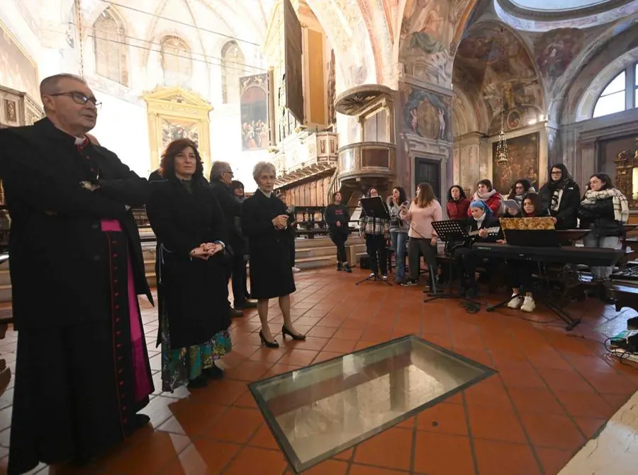 CRONACA BRESCIA DUOMO VECCHIO INAUGURAZIONE MOSTRA PRESEPI MCL PER CARINI 07-12-2024 MARCO ORTOGNI NEW EDEN GROUP