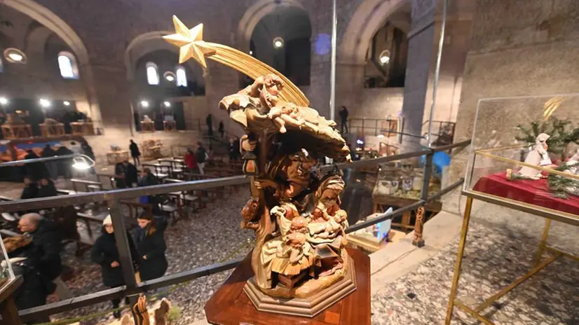 CRONACA BRESCIA DUOMO VECCHIO INAUGURAZIONE MOSTRA PRESEPI MCL PER CARINI 07-12-2024 MARCO ORTOGNI NEW EDEN GROUP