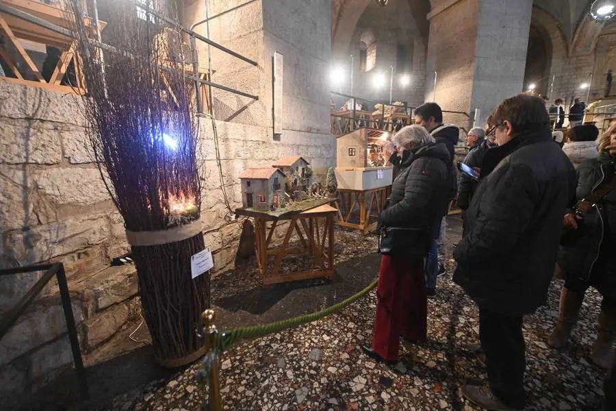 CRONACA BRESCIA DUOMO VECCHIO INAUGURAZIONE MOSTRA PRESEPI MCL PER CARINI 07-12-2024 MARCO ORTOGNI NEW EDEN GROUP