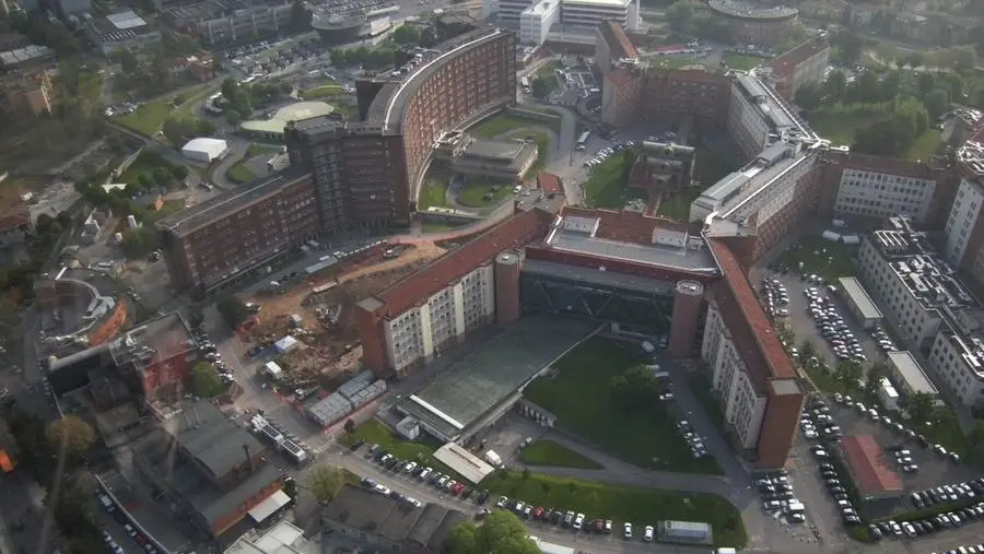 L'ospedale Civile di Brescia dall'alto