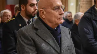 Gabriele Albertini ai funerali di Paolo Pillitteri nella chiesa di Santa Maria del Suffragio,’, Milano 10 Dicembre 2024 ANSA/MATTEO CORNER