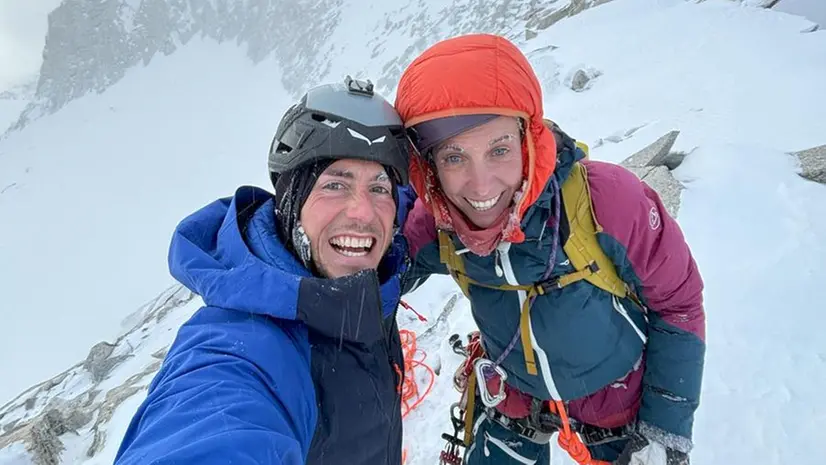 L’alpinista camuno Leo Gheza e la guida alpina gussaghese Giulia Venturelli