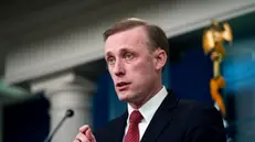 epa11228507 US national security advisor Jake Sullivan, during a news conference in the James S. Brady Press Briefing Room at the White House in Washington, DC, USA, 18 March 2024. Sullivan said Israeli Prime Minister Benjamin Netanyahu agreed on US President Joe Biden proposal to send a team of military, intelligence and humanitarian officials to Washington to discuss Israel's planning for Rafah and to lay out an alternative approach that would target Hamas and secure the Egypt-Gaza border without a full-scale invasion. EPA/AL DRAGO / POOL