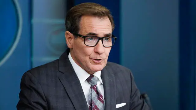 epa11678144 White House National Security Communications Advisor John Kirby gives remarks during a press briefing in the West Wing of the White House in Washington, DC, USA, 23 October 2024. EPA/AARON SCHWARTZ