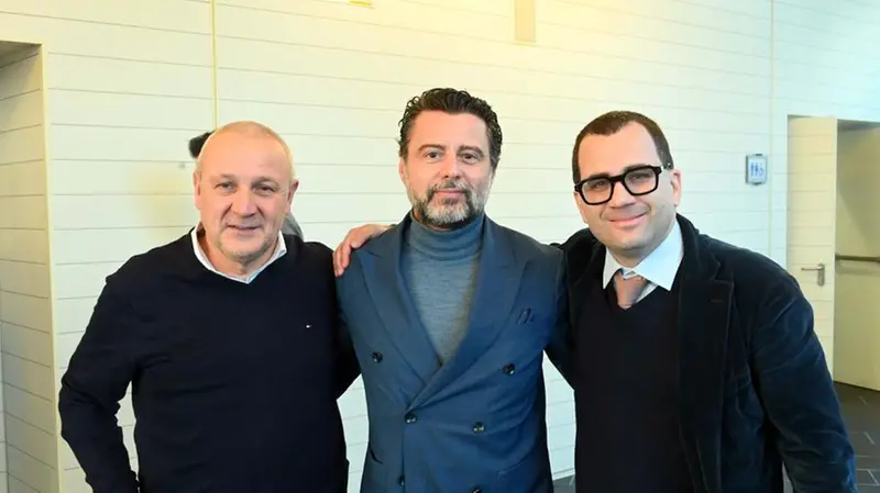 I presidenti di Provincia: Roberto Mariani (Cremona), Emanuele Moraschini (Brescia) e Carlo Bottani (Mantova)