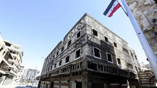 epa05548193 A photo shows damages in the old city of Homs, Syria, 19 September 2016. According to media reports, the evacuation process of some 300 gunmen from the besieged neighborhood of al-Waer in Homs that was scheduled to be carried out on the same day has been postponed to the next day. The gunmen would head to the northwestern city of Idlib in accordance with a settlement agreement that was worked out between the Syrian government and the reconciliation committees in the area a year ago. A UN-backed three-phases agreement initiated in 2015 saw the evacuation of hundreds of residents from the neighborhood, whereby detainees held in government prisons would be released and the siege imposed on the area would be lifted. Al-Waer has been the only neighborhood under rebel control in Homs after government troops consolidated their grip over the city in 2014. An estimated 75 thousand people still live in al-Waer, down from about 300 thousand before the start of the Syrian conflict in 2011. EPA/YOUSSEF BADAWI