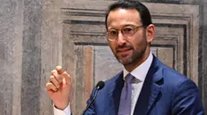 L'intervento del sottosegretario al Mef, Federico Freni, nel corso dell'iniziativa della presidente della Commissione di Vigilanza Rai, Barbara Floridia, " Le sfide del servizio pubblico" a Roma, 6 novembre 2024. ANSA/MAURIZIO BRAMBATTI