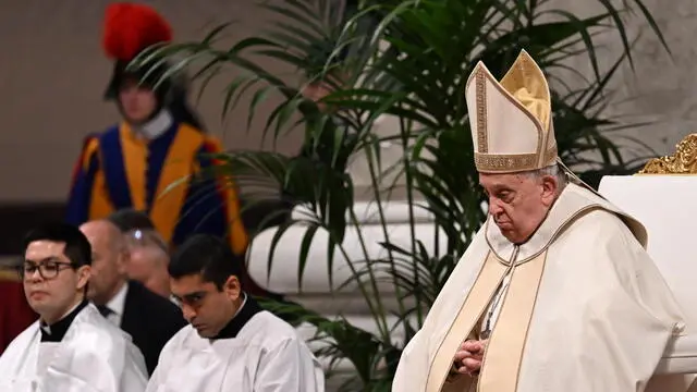 Pope Francis presides over the mass for Our Lady of Guadalupe in St. Peter's Basilica at the Vatican, 12 December 2024 ANSA/MAURIZIO BRAMBATTI