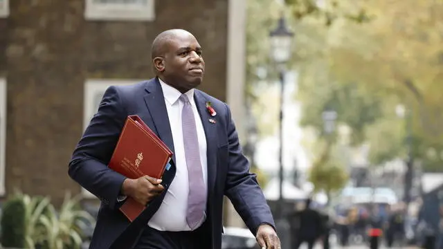 epa11692041 British Secretary of State for Foreign, Commonwealth and Development Affairs David Lammy leaves 10 Downing Street following a cabinet meeting ahead of the 2024 Autumn Budget in London, Britain, London, Britain, 30 October 2024. The Chancellor Rachel Reeves will deliver the new Labour governmentâ€™s first Budget to parliament on 30 October. EPA/TOLGA AKMEN