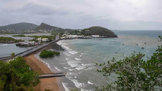 epa11778701 A handout photo made available by the French Army on 15 December 2024 shows a bay in the French overseas territory of Mayotte. At least 14 people were killed and more than 200 injured after tropical cyclone Chido battered the French Indian Ocean territory of Mayotte on 14 December, authorities said. EPA/ETAT-MAJOR DES ARMEE HANDOUT -- BEST QUALITY AVAILABLE -- MANDATORY CREDIT: ETAT-MAJOR DES ARMEE -- HANDOUT EDITORIAL USE ONLY/NO SALES