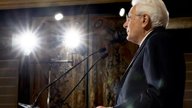 Roma - Il Presidente Sergio Mattarella in occasione della cerimonia per lo scambio degli auguri di fine anno con il Corpo Diplomatico, oggi 13 dicembre 2024 (Foto di Paolo Giandotti - Ufficio per la Stampa e la Comunicazione della Presidenza della Repubblica)