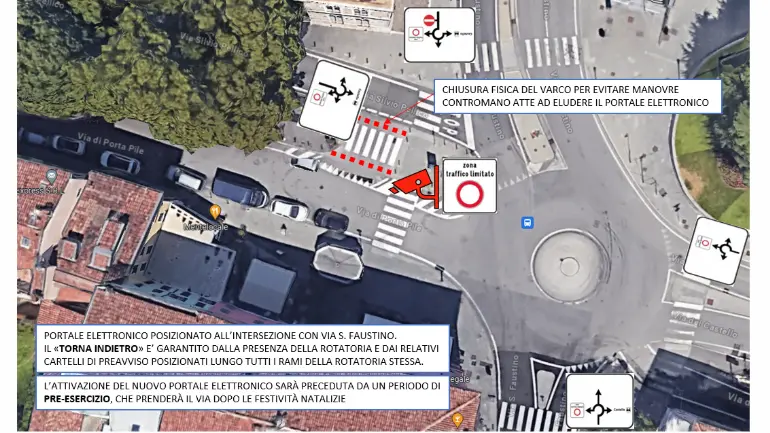 Dove sarà installato il portale - Immagine/Comue di Brescia
