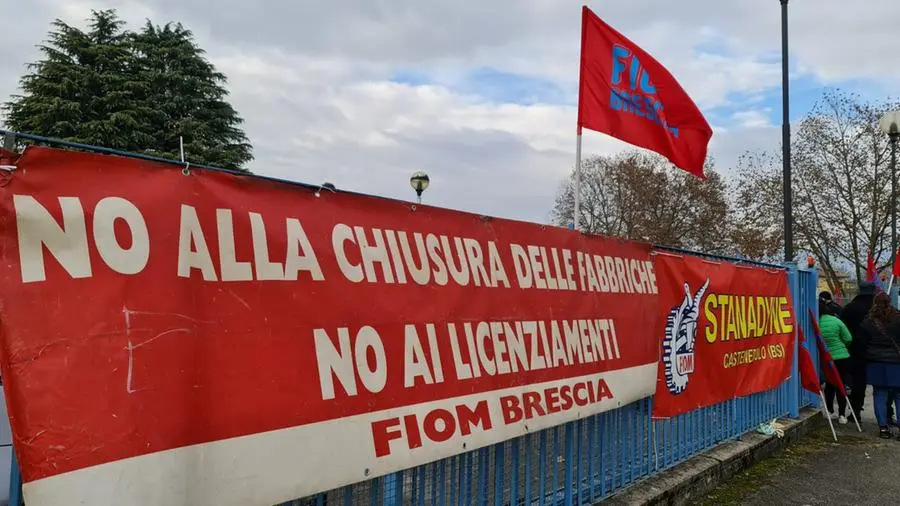 La protesta nei giorni scorsi © www.giornaledibrescia.it
