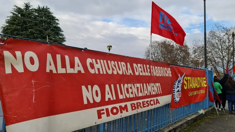 La protesta nei giorni scorsi © www.giornaledibrescia.it