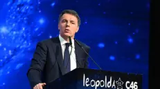 Matteo Renzi al Convegno Leopolda alla Ex Stazione Leopolda di Firenze 10 Marzo 2024 ANSA/CLAUDIO GIOVANNINI