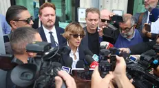 Processo Open Arms Matteo Salvini lascia L' aula Bunker Mentre Giulia Bongiorno incontra i giornalisti, 18 ottobre 2024 Palermo. ANSA/IGOR PETYX