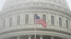 epa11768379 The US Capitol Building dome is shrouded in fog, in Washington, DC, USA, 10 December 2024. Multiple Trump administration nominees are at the Capitol today visiting with Senators ahead of confirmation hearings next year. EPA/GRAEME SLOAN