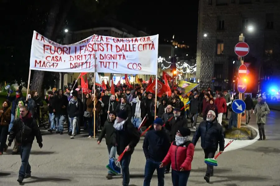 Gli scatti dalla manifestastione antifascista