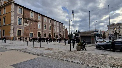 Inaugurazione aree piazza repubblica e dintorni termini a Roma per il Giubileo. Col sindaco Roberto Gualtieri l'assessora lavori pubblici Ornella Segnalini e il presidente Anas Edoardo Valente