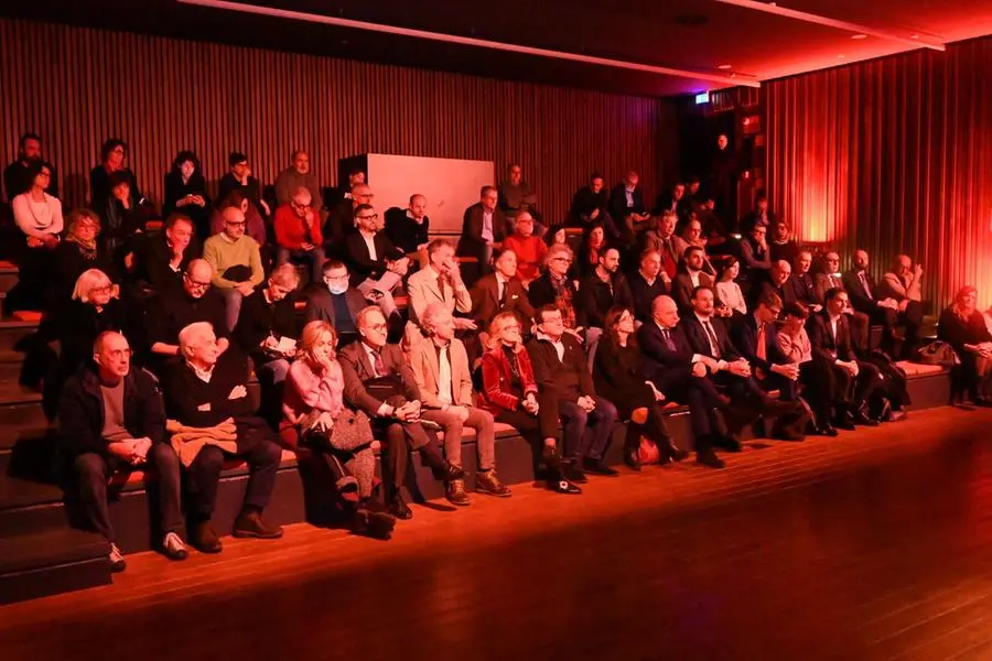 La conferenza stampa di fine anno al teatro Borsoni con la giunta Castelletti