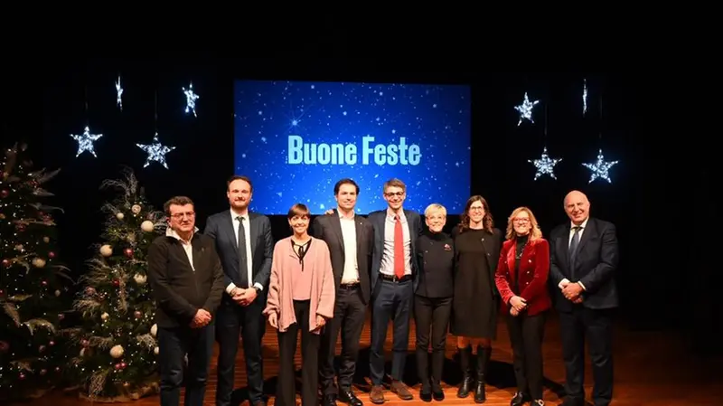 La conferenza stampa di fine anno al teatro Borsoni con la giunta Castelletti