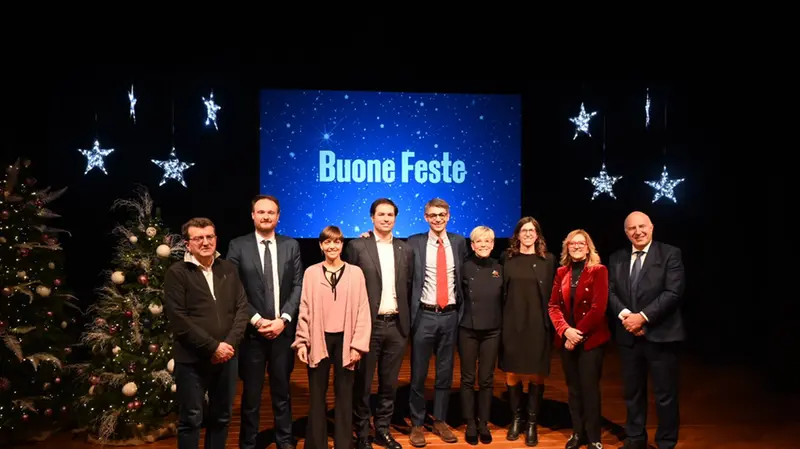 La conferenza stampa di fine anno al teatro Borsoni con la giunta Castelletti