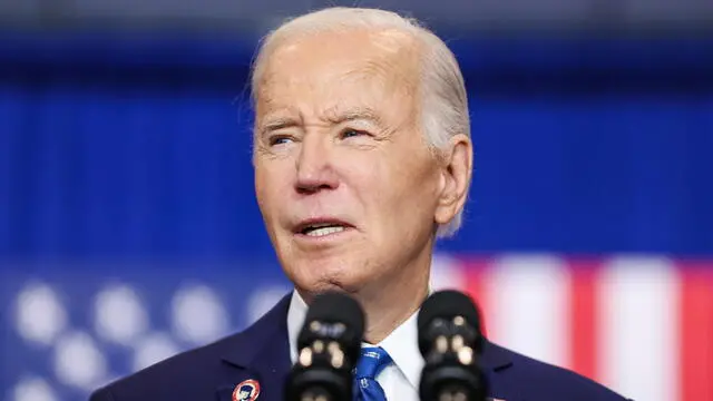 epa11781226 US President Joe Biden delivers remarks during an event at the US Department of Labor in Washington, DC, USA, 16 December 2024. Biden is honoring the nation's labor history, including Frances Perkins, the fourth Secretary of Labor, and highlighting the steps that his administration has taken to strengthen America's workforce. EPA/SAMUEL CORUM / POOL