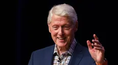 epa11733967 Former US President Bill Clinton speaks at the 'Daughters of the American Revolution' Constitution Hall in Washington, DC, USA, 21 November 2024. Clinton promoted a new memoir called 'Citizen' during the event. EPA/WILL OLIVER