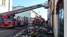 L'incendio a Castenedolo in via Matteotti