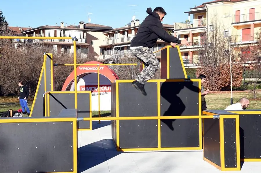 La piastra per parkour di via Sardegna