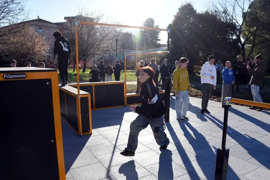 La piastra per parkour di via Sardegna