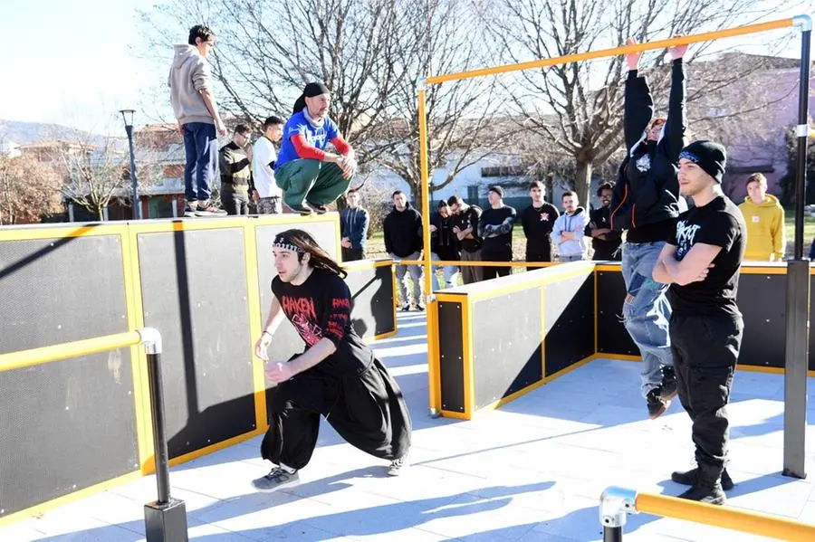 La piastra per parkour di via Sardegna