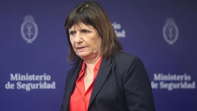 epa11683063 Argentine Security Minister Patricia Bullrich arrives at a press conference in Buenos Aires, Argentina, 25 October 2024. The Argentine Ministry of Security presents at a press conference the results of an international investigation into the alleged operational head of the Lebanese Shiite group Hezbollah in Latin America. EPA/Juan Ignacio Roncoroni