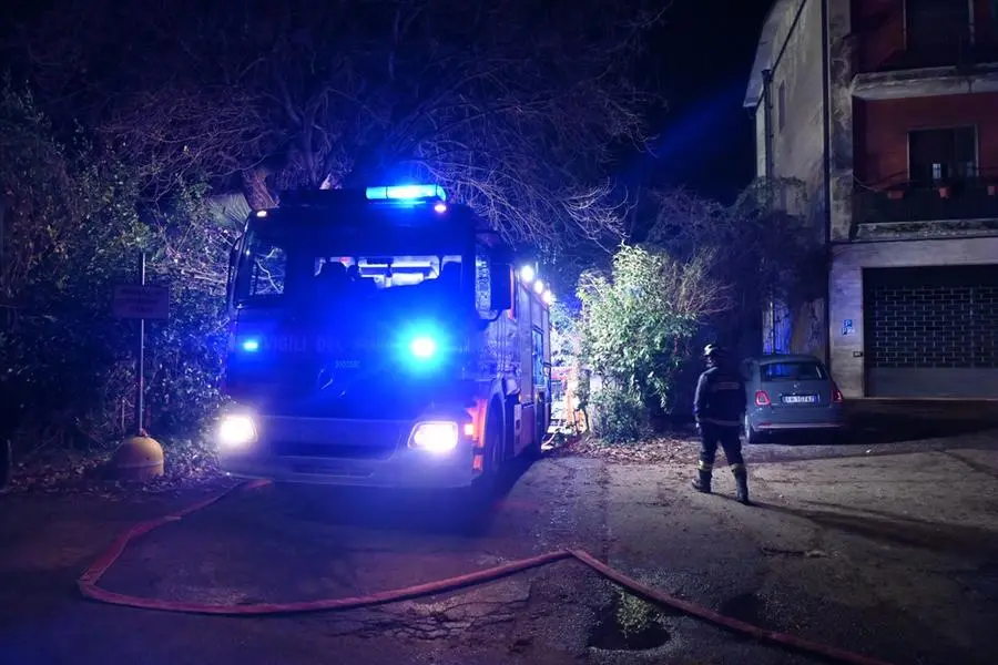 L'incendio nell'abitazione a Montichiari