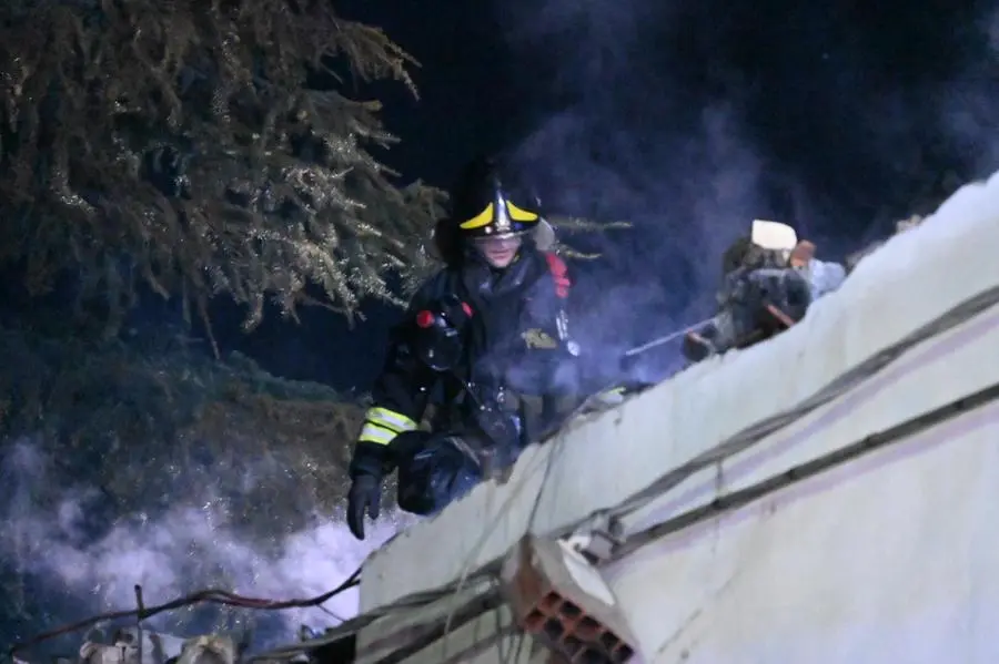 L'incendio nell'abitazione a Montichiari