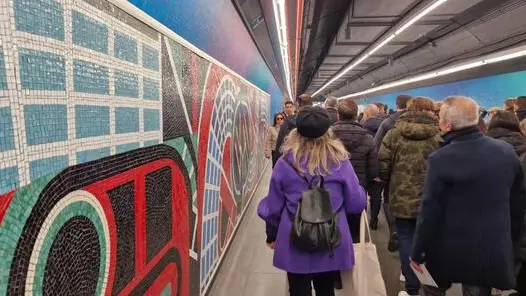 Il sindaco di Roma Roberto Gualtieri all'inaugurazione della fermata della Metro A 'Spagna' per il Giubileo in piazza di Spagna a Roma, 18 dicembre 2024. ANSA/Gabriele Santoro