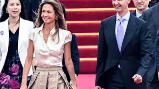 epa11357174 (FILE) - Syrian President Bashar al-Assad (2-R) and his spouse Asma al-Assad (2-L) arrive in Hangzhou, China, 21 September 2023 (reissued 21 May 2024). Syrian first lady Asma Assad was diagnosed with 'acute myeloid leukemia' following medical examinations and tests, the Presidency of the Syrian Arab Republic announced on 21 May 2024. The president's wife will stay away from direct work or participation in events and activities while undergoing special treatment that 'requires isolation conditions while achieving appropriate social distancing', the statement said. EPA/XINHUA / XU YU CHINA OUT / UK AND IRELAND OUT / MANDATORY CREDIT EDITORIAL USE ONLY EDITORIAL USE ONLY EDITORIAL USE ONLY