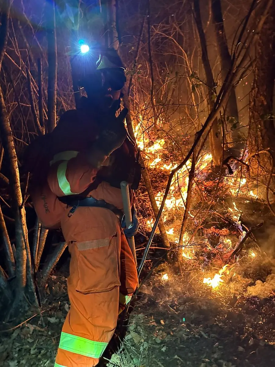 Incendio a Losine, la situazione nella serata del 31 gennaio