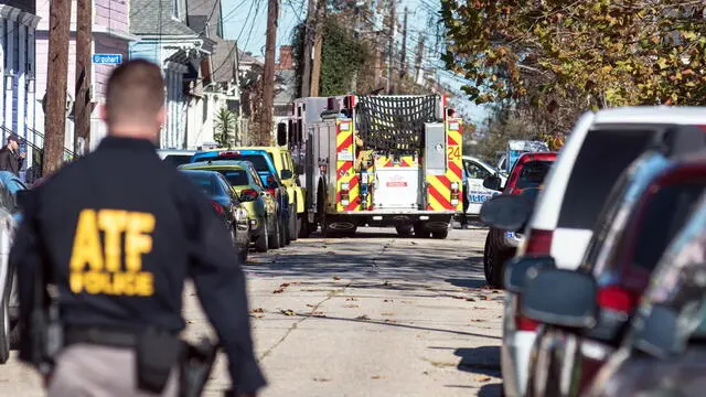 epa11801727 Police investigate a house in the 7th Ward in New Orleans, Louisiana, USA, 01 January 2025. At least 10 people are dead and 30 injured after a man drove a white pickup truck into a crowd on Bourbon Street. The driver was killed in a shootout with police. The FBI is investigating the incident as an act of terrorism. EPA/SHAWN FINK