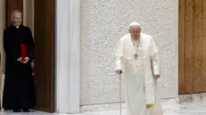 Pope Francis receives in audience l’Uciim, l’Aimc e l’Agesc, at the Paolo VI hall, at the Vatican City, 4 january 2025 ANSA/MASSIMO PERCOSSI