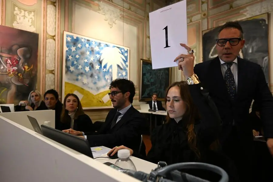 SPETTACOLI BRESCIA REPORTAGE CASA D'ASTE CAPITOLIUM ART NELLE FOTO OPERE ESPOSTE E MOMENTI DELL'ASTA 19/12/2024 newreporter©favretto